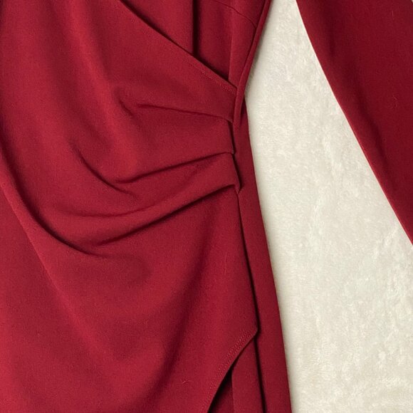 Lulus Dress Women Size M Love Me Completely Bodycon Deep Red Asymmetrical Hem - Picture 3 of 11